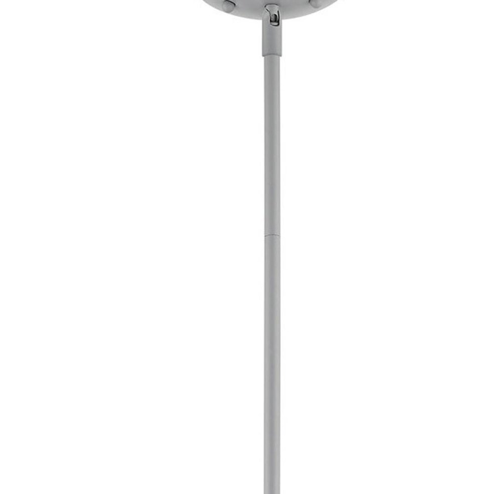 Gray Five Light Metal Dimmable Chandelier With Shades HomeRoots