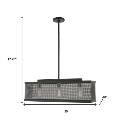 Black Three Light Metal Dimmable Chandelier With Shades HomeRoots