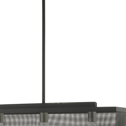Black Three Light Metal Dimmable Chandelier With Shades HomeRoots