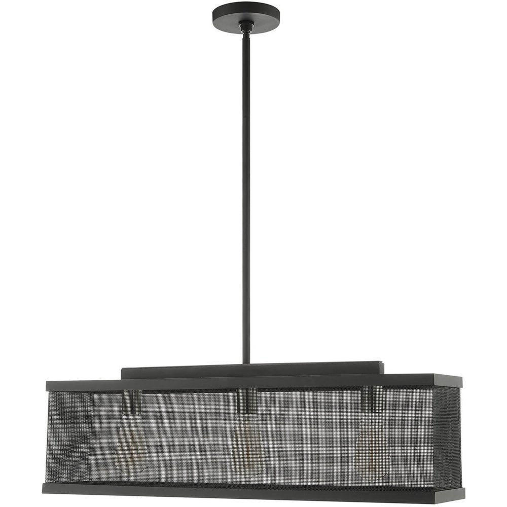 Black Three Light Metal Dimmable Chandelier With Shades HomeRoots