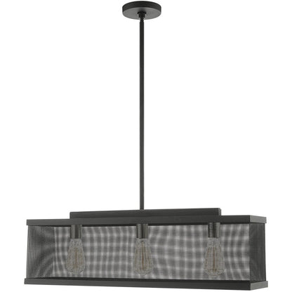 Black Three Light Metal Dimmable Chandelier With Shades HomeRoots