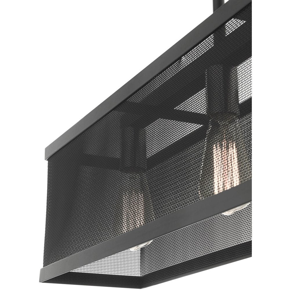Black Three Light Metal Dimmable Chandelier With Shades HomeRoots