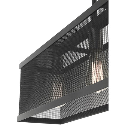 Black Three Light Metal Dimmable Chandelier With Shades HomeRoots