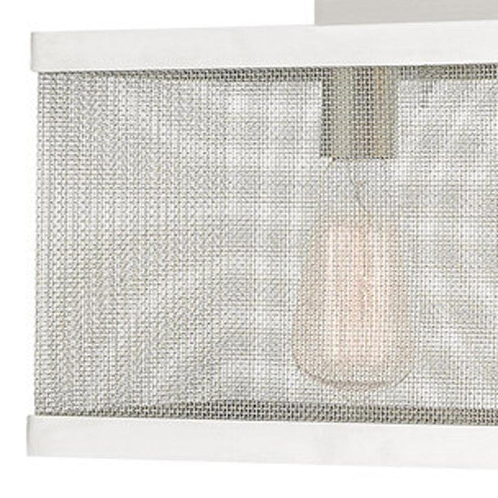 Nickel Three Light Metal Dimmable Chandelier With Shades HomeRoots