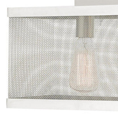 Nickel Three Light Metal Dimmable Chandelier With Shades HomeRoots