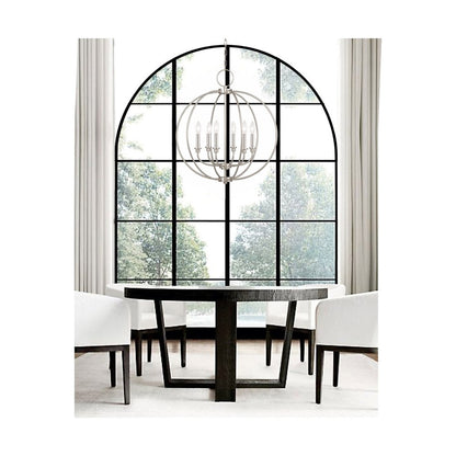 Six Light Dimmable Chandelier With Shades HomeRoots