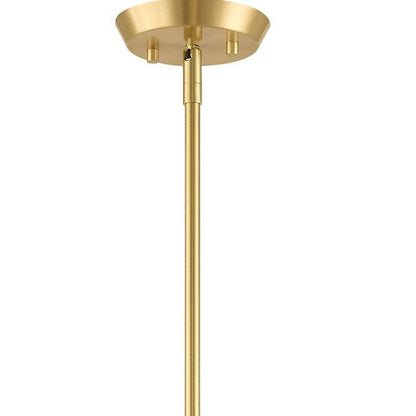 Brass Six Light Metal Dimmable Chandelier With Shades HomeRoots