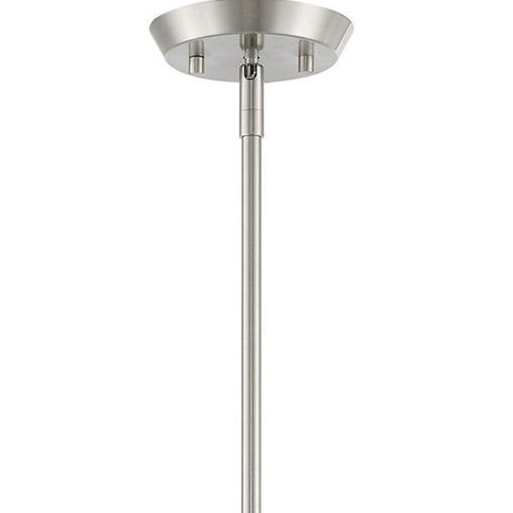 Nickel Six Light Metal Dimmable Chandelier With Shades HomeRoots