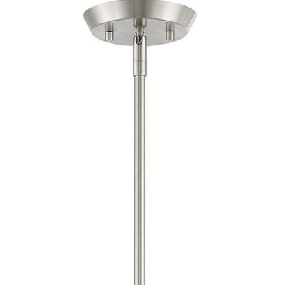 Nickel Six Light Metal Dimmable Chandelier With Shades HomeRoots