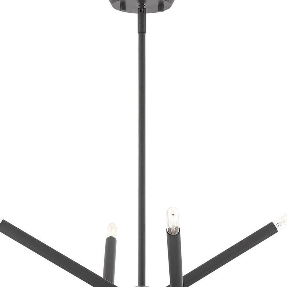 Gray Eight Light Metal Dimmable Chandelier With Shades HomeRoots