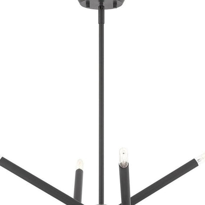 Gray Eight Light Metal Dimmable Chandelier With Shades HomeRoots