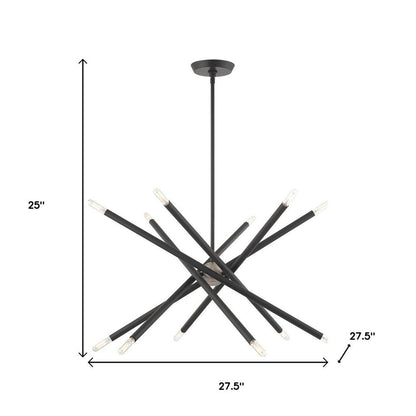 Gray Six Light Metal Dimmable Chandelier With Shades HomeRoots