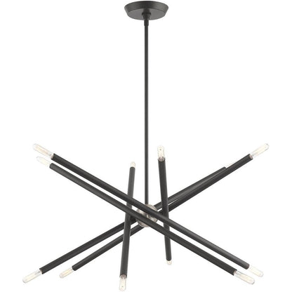 Gray Six Light Metal Dimmable Chandelier With Shades HomeRoots
