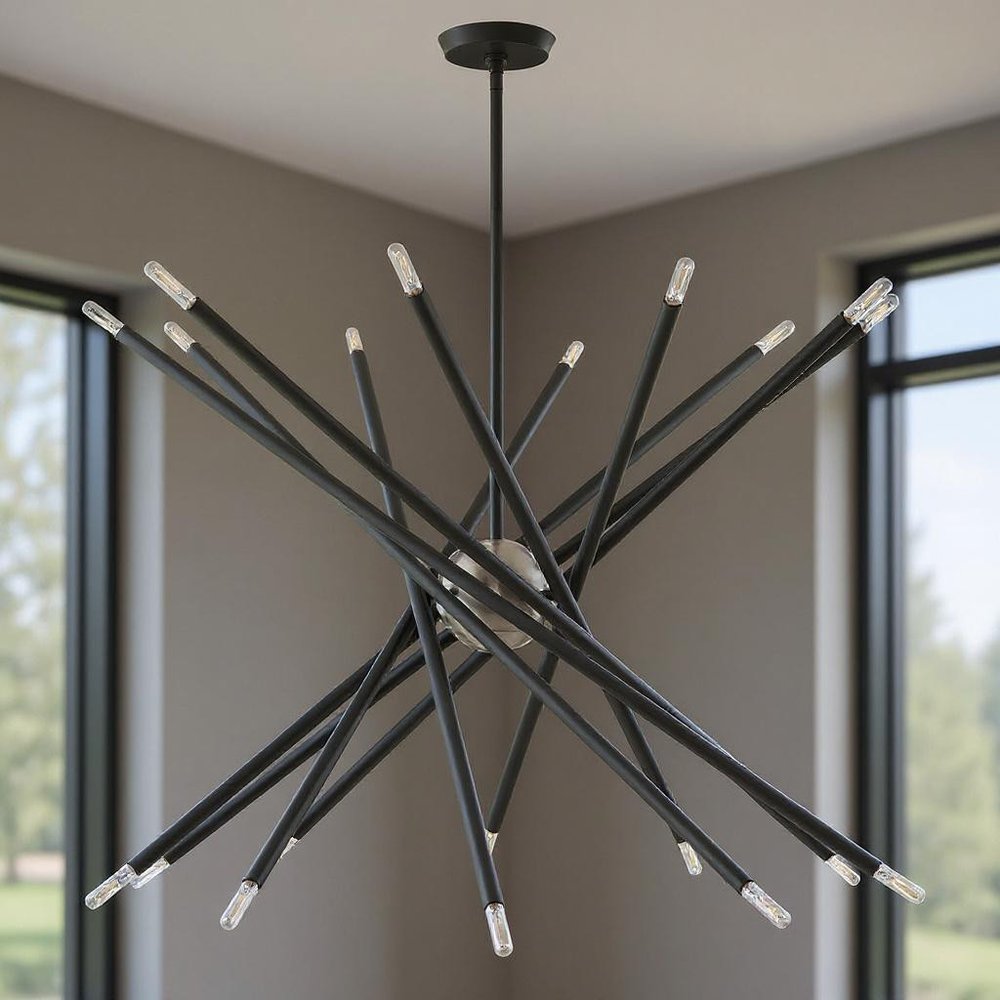 Gray Multi Light Metal Dimmable Chandelier With Shades HomeRoots