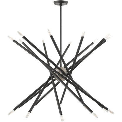 Gray Multi Light Metal Dimmable Chandelier With Shades HomeRoots