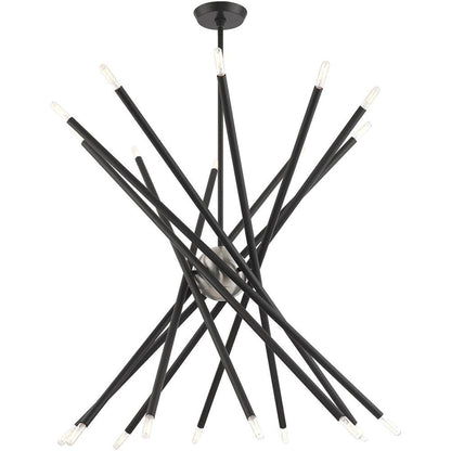 Gray Multi Light Metal Dimmable Chandelier With Shades HomeRoots