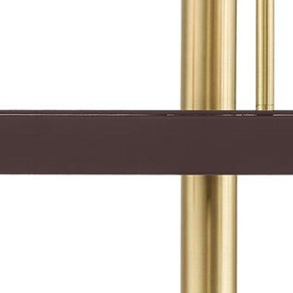Bronze Four Light Metal Dimmable Chandelier With Shades HomeRoots