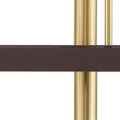 Bronze Four Light Metal Dimmable Chandelier With Shades HomeRoots