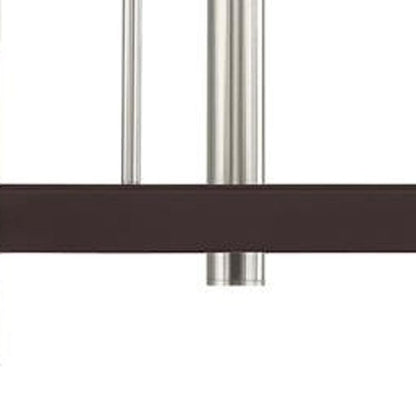 Bronze Eight Light Metal Dimmable Chandelier With Shades HomeRoots