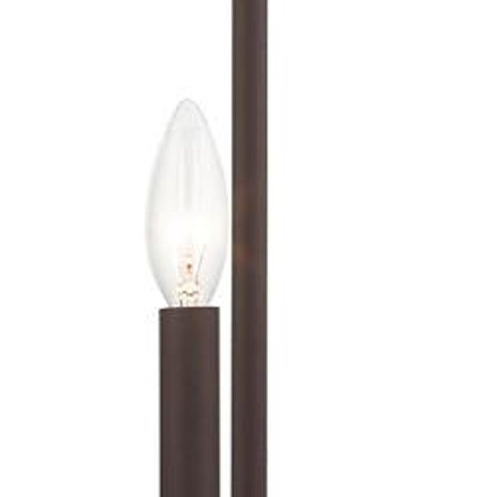 Bronze Three Light Metal Dimmable Chandelier With Shades HomeRoots