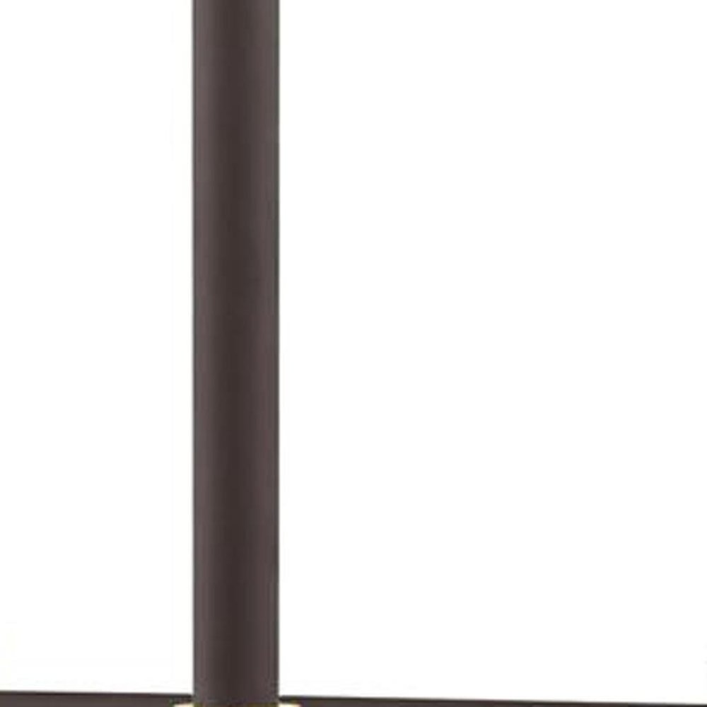 Bronze Five Light Metal Dimmable Chandelier With Shades HomeRoots