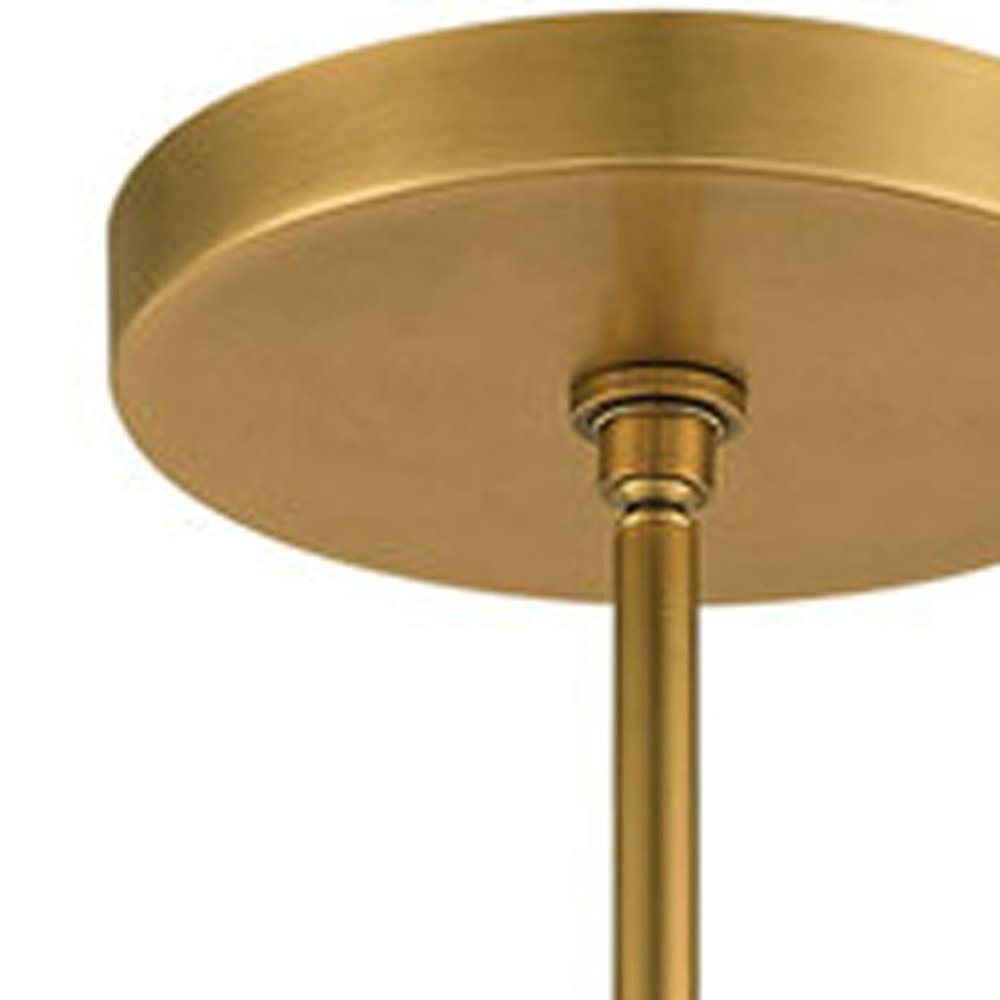 Brass Eight Light Metal Dimmable Chandelier With Shades HomeRoots