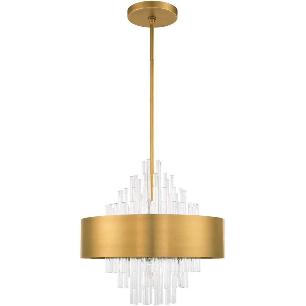 Brass Eight Light Metal Dimmable Chandelier With Shades HomeRoots