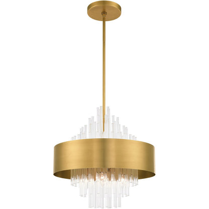 Brass Eight Light Metal Dimmable Chandelier With Shades HomeRoots