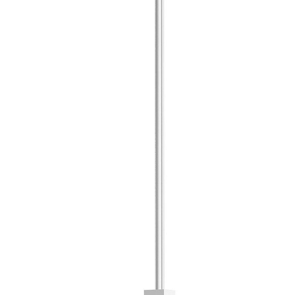 Silver Six Light Metal Dimmable Chandelier With Shades HomeRoots