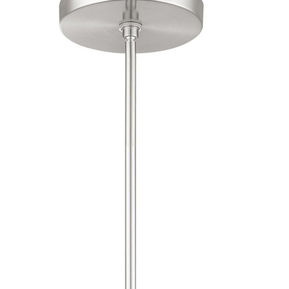 Nickel Five Light Metal Dimmable Chandelier With Shades HomeRoots