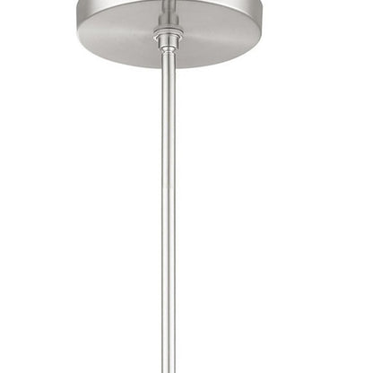 Nickel Five Light Metal Dimmable Chandelier With Shades HomeRoots