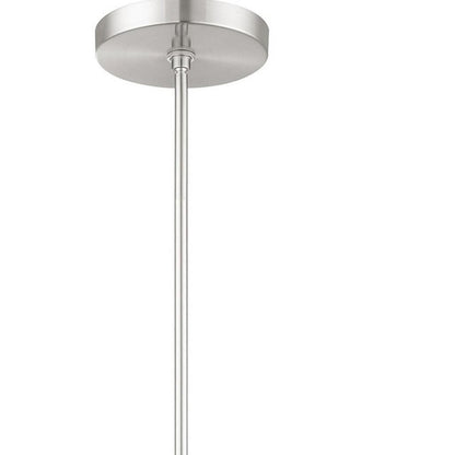 Nickel Five Light Metal Dimmable Chandelier With Shades HomeRoots