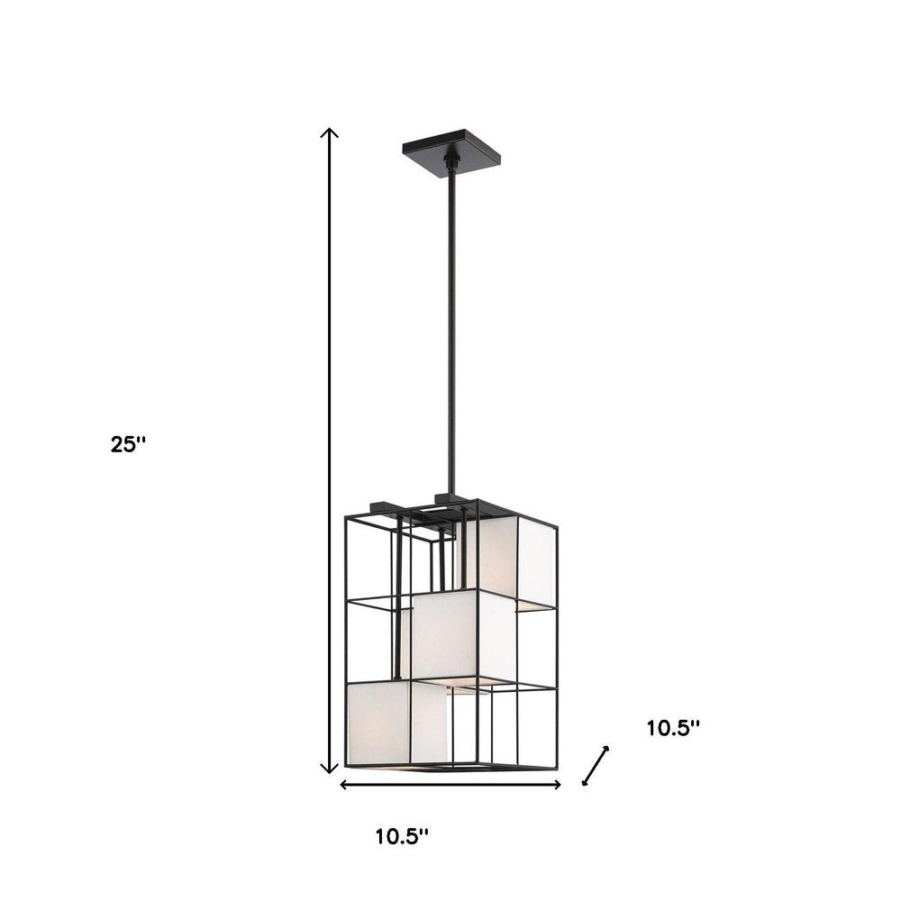 Black Four Light Metal Dimmable Chandelier With Shades HomeRoots