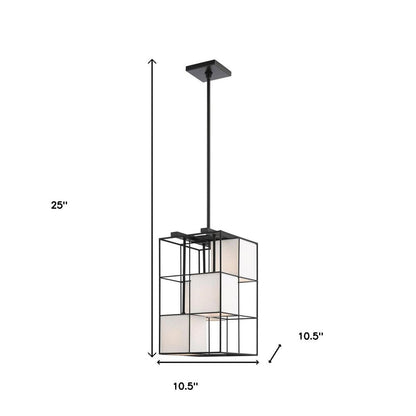 Black Four Light Metal Dimmable Chandelier With Shades HomeRoots