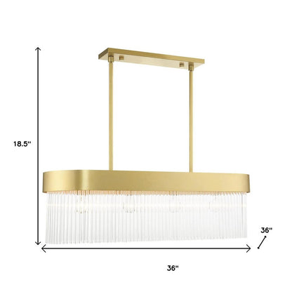 Gold Four Light Metal Dimmable Chandelier With Shades HomeRoots
