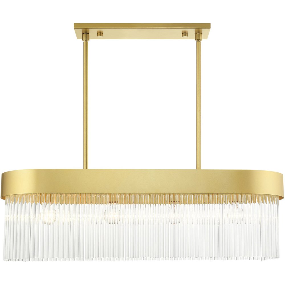 Gold Four Light Metal Dimmable Chandelier With Shades HomeRoots