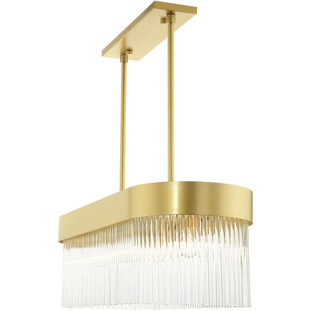 Gold Four Light Metal Dimmable Chandelier With Shades HomeRoots