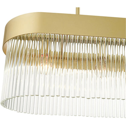Gold Four Light Metal Dimmable Chandelier With Shades HomeRoots