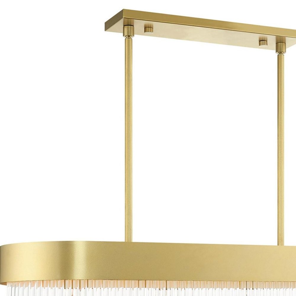 Gold Four Light Metal Dimmable Chandelier With Shades HomeRoots