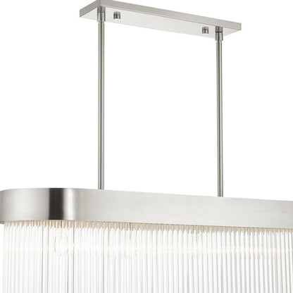 Nickel Four Light Metal Dimmable Chandelier With Shades HomeRoots