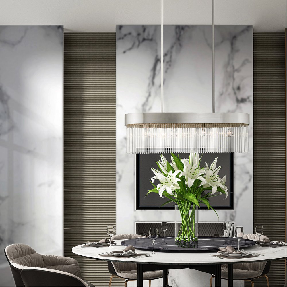 Four Light Dimmable Chandelier With Shades HomeRoots