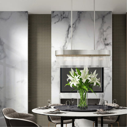 Four Light Dimmable Chandelier With Shades HomeRoots