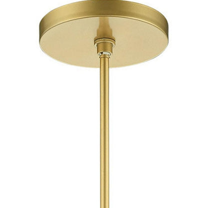 Gold Three Light Metal Dimmable Chandelier With Shades HomeRoots