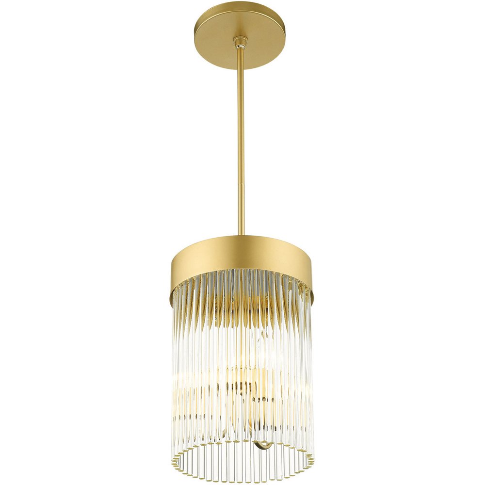 Gold Three Light Metal Dimmable Chandelier With Shades HomeRoots