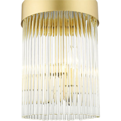 Gold Three Light Metal Dimmable Chandelier With Shades HomeRoots