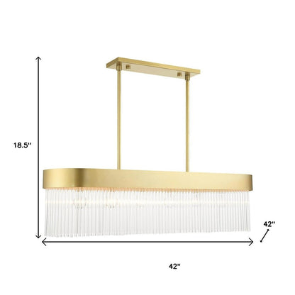Gold Six Light Metal Dimmable Chandelier With Shades HomeRoots