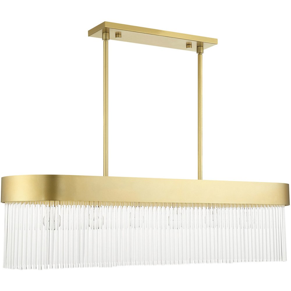 Gold Six Light Metal Dimmable Chandelier With Shades HomeRoots