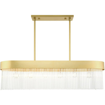 Gold Six Light Metal Dimmable Chandelier With Shades HomeRoots