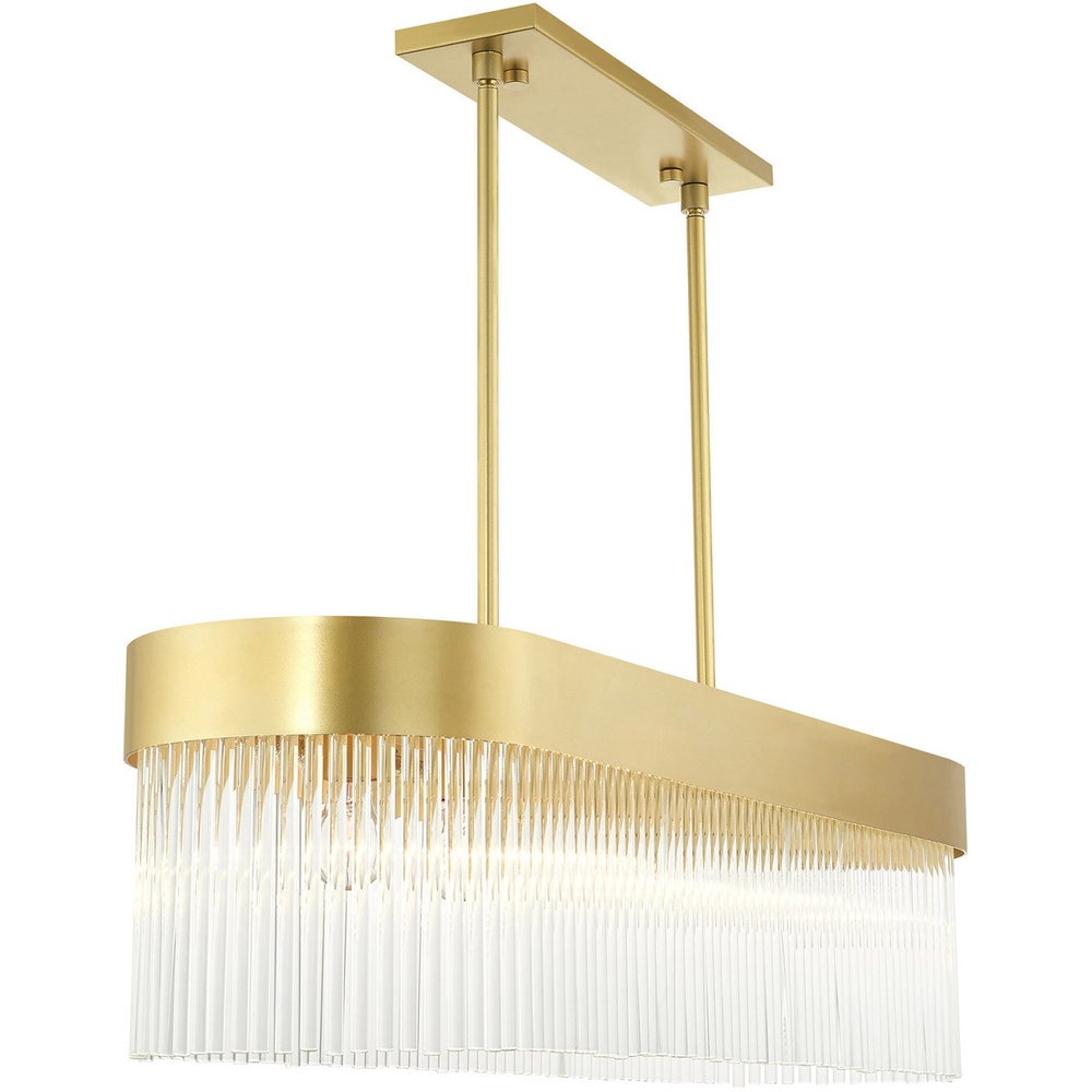 Gold Six Light Metal Dimmable Chandelier With Shades HomeRoots