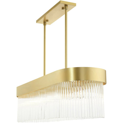 Gold Six Light Metal Dimmable Chandelier With Shades HomeRoots